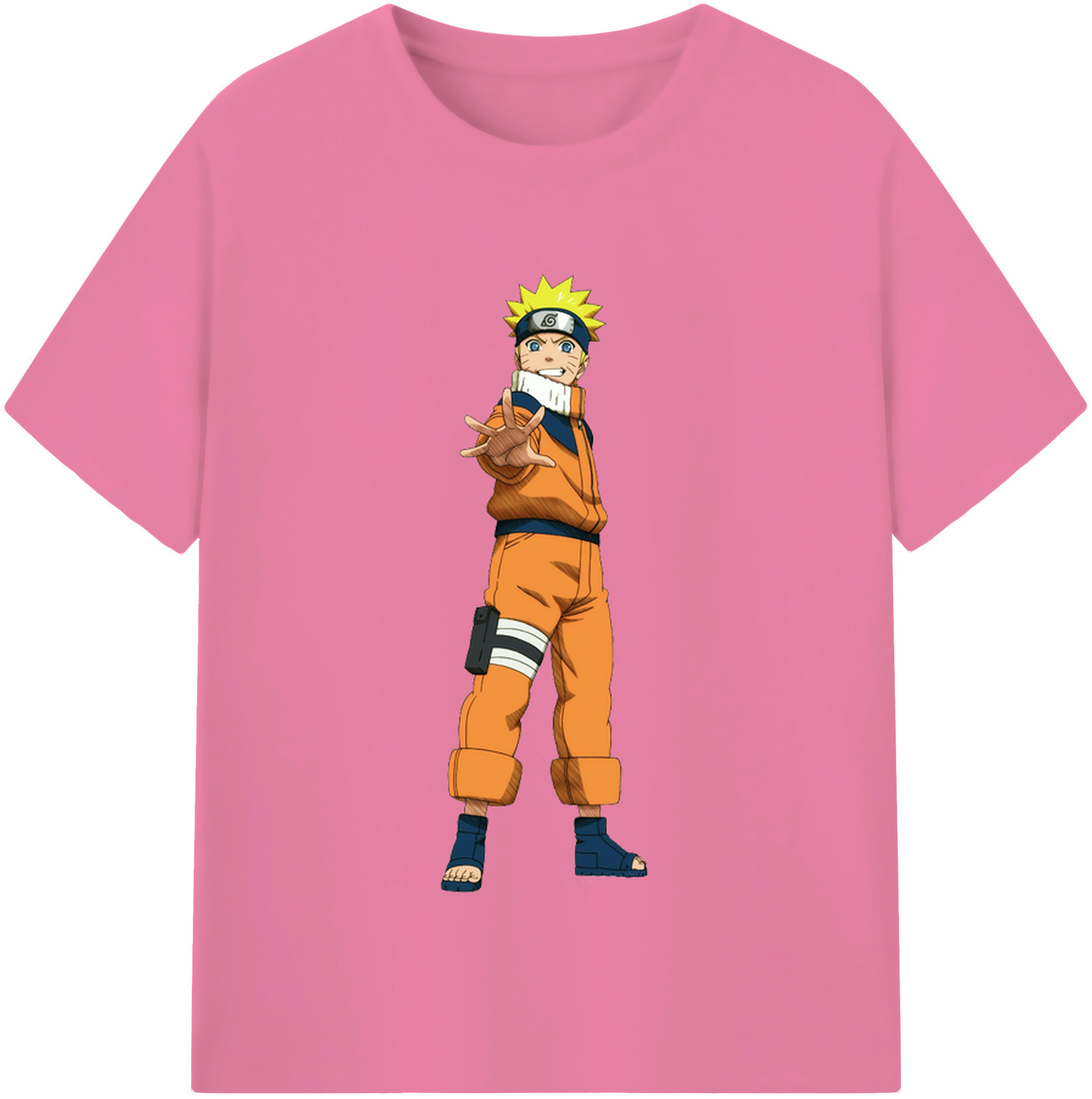（画像用） NARUTO -ナルト- うずまき ナルト Uzumaki Naruto 綿100％半袖Tシャツ（フロントプリント）